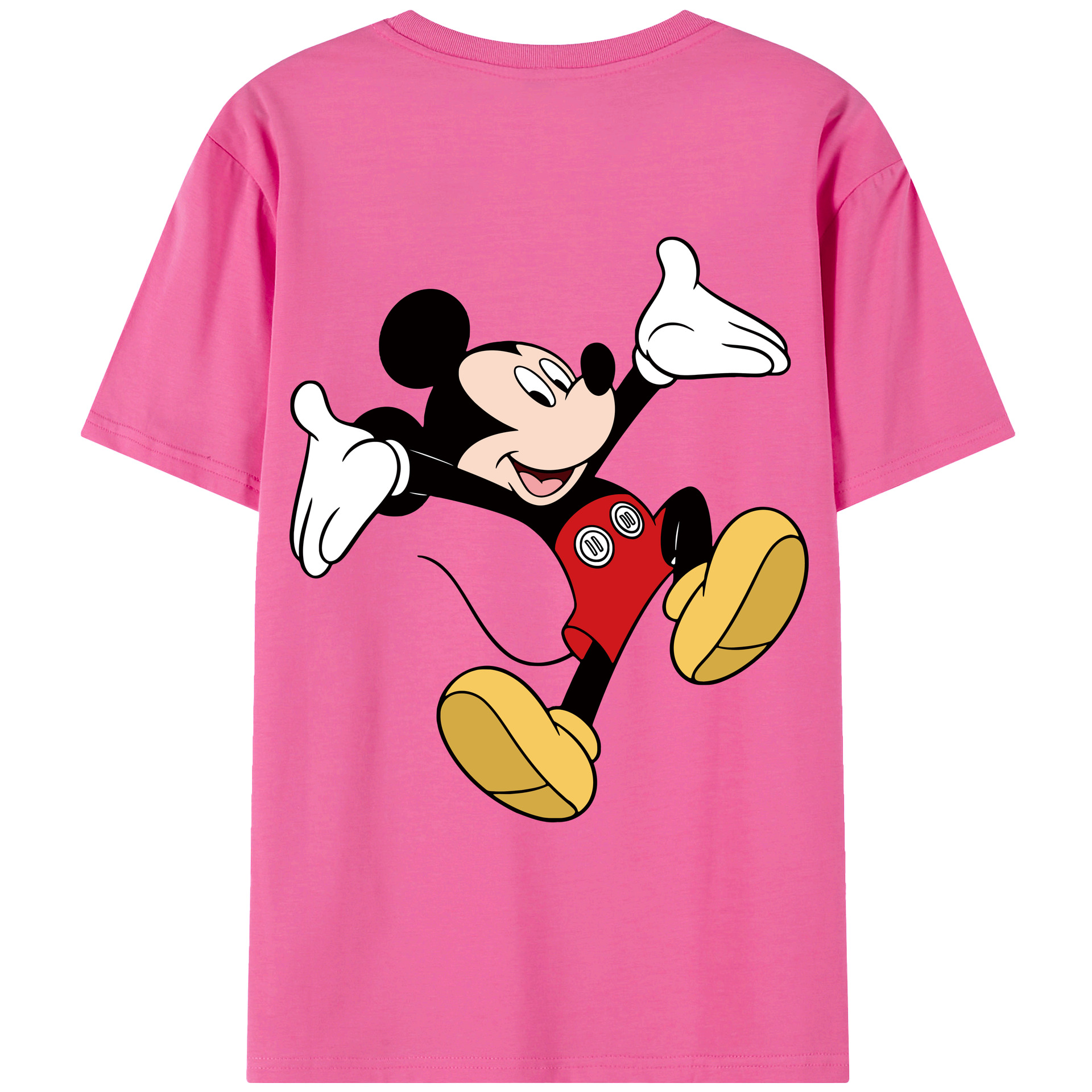 （画像用） ミッキーマウス Mickey Mouse レディース半袖Tシャツ(バックプリント)